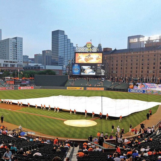 FieldSaver 160' x 160' Infield Rain Cover For Baseball Fields