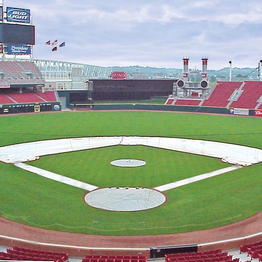 FieldSaver Arched Infield Skin and Baseline Rain Cover for Softball Fields