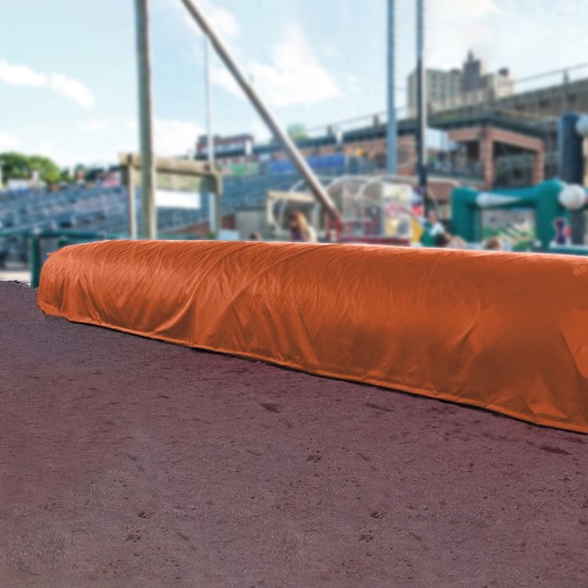 FieldSaver Baseball Infield Storage Cover for 30' Roller (18 oz Vinyl) - Orange