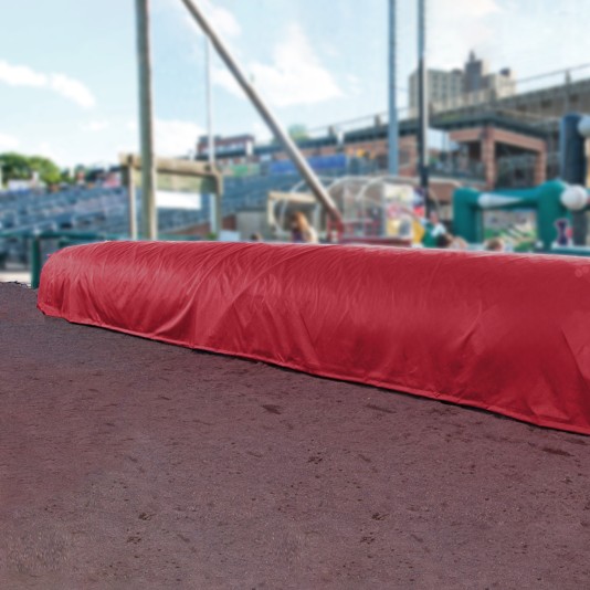 FieldSaver Baseball Infield Storage Cover for 30' Roller (18 oz Vinyl) - Red