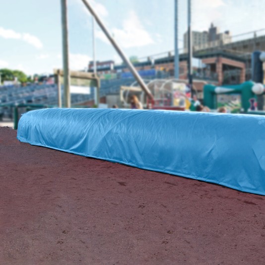 FieldSaver Baseball Infield Storage Cover for 30' Roller (18 oz Vinyl) - Sky Blue