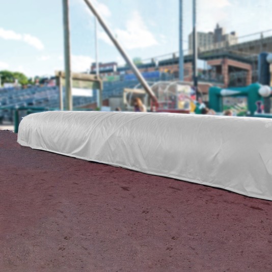FieldSaver Baseball Infield Storage Cover for 30' Roller (18 oz Vinyl) - White