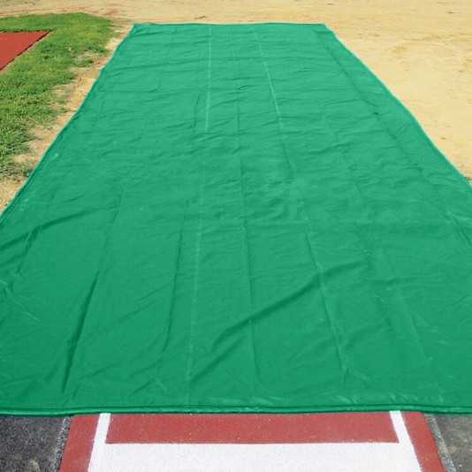 FieldSaver Weighted 18oz Vinyl Long Jump Pit Cover (Sold Per Sq Ft) - Kelly Green