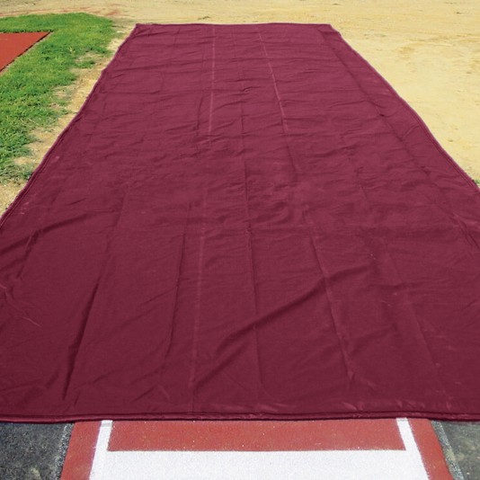 FieldSaver Weighted 18oz Vinyl Long Jump Pit Cover (Sold Per Sq Ft) - Maroon