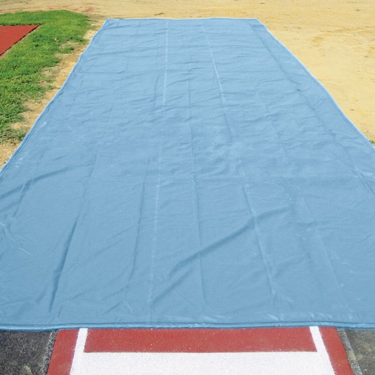 FieldSaver Weighted 18oz Vinyl Long Jump Pit Cover (Sold Per Sq Ft) - Sky Blue