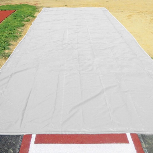 FieldSaver Weighted 18oz Vinyl Long Jump Pit Cover (Sold Per Sq Ft) - White