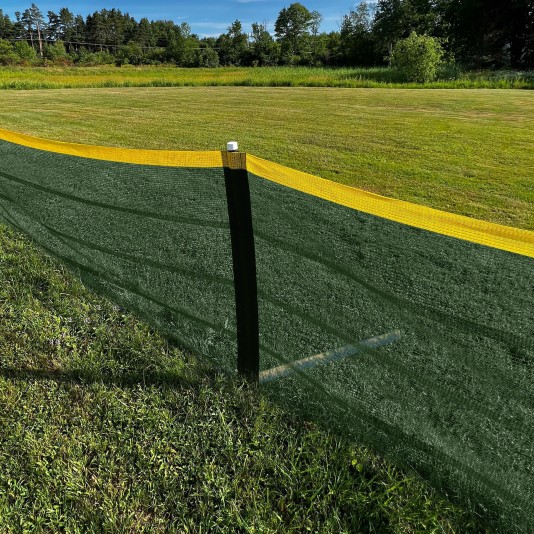 Grand Slam Heavy Duty Above Ground 4' H x (Custom Length)(Price is Per Foot) Portable Outfield Fencing Kit (Pocket Style, 10' Pole Interval) - Green