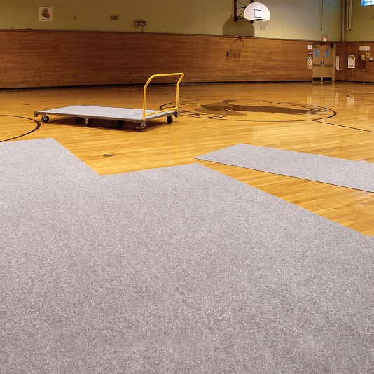 GymGuard 39.4" x 78.75" Gym Carpet Tiles - Gray