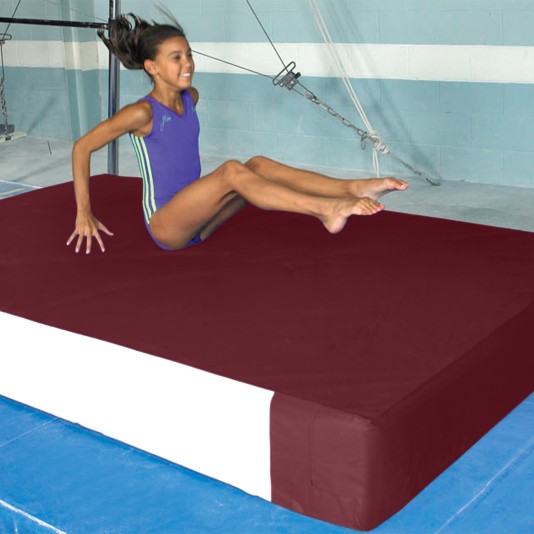 5' X 10' X 12" Safety Landing Mat - Maroon