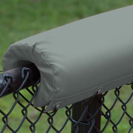 Envirosafe 1" Premium Vinyl Sewn Baseball Fence Rail Pad - Gray 15'