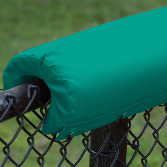 EnviroSafe 2" Thick x 8' Long Premium Baseball Fence Rail Top Padding - Maple Green