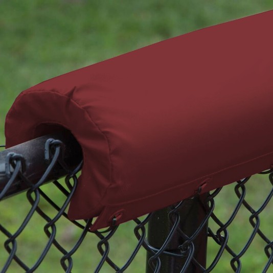 Envirosafe 2" Premium Vinyl Sewn Baseball Fence Rail Pad - Maroon 30'
