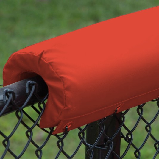 EnviroSafe 2" Thick x 6' Long Premium Baseball Fence Rail Top Padding - Red