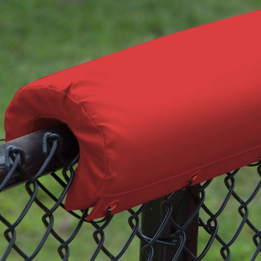 Envirosafe 1" Premium Vinyl Sewn Baseball Fence Rail Pad - Red 10'