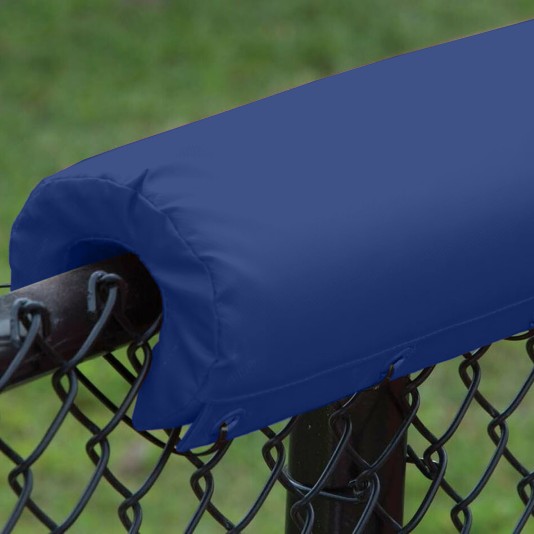 EnviroSafe 1" Thick x 6' Long Premium Baseball Fence Rail Top Padding (Vinyl Covered With Grommets) - Royal Blue