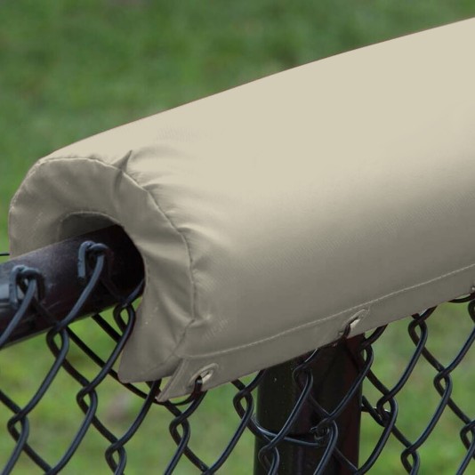 EnviroSafe 2" Thick x 6' Long Premium Baseball Fence Rail Top Padding - Tan