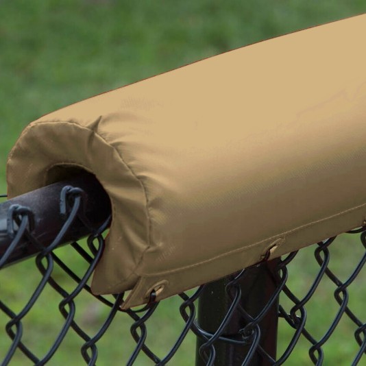 Envirosafe 2" Premium Vinyl Sewn Baseball Fence Rail Pad - Tan 70'