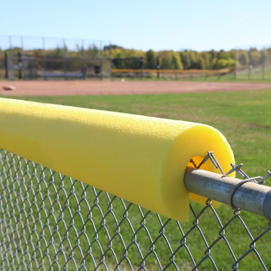 SafeFoam 8' Standard Baseball Fence Rail Foam Safety Padding - Yellow (Default)