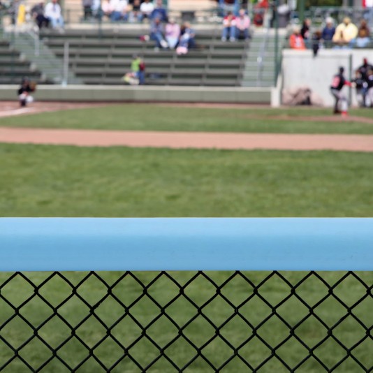 SafeFoam 8' Long Premium Tough Skin Rail Padding Baseball Fence Top Padding - Carolina Blue