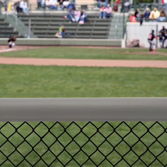 SafeFoam 8' Long Premium Tough Skin Rail Padding Baseball Fence Top Padding - Gray