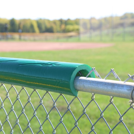 SafeFoam 8' Long Premium Tough Skin Rail Padding Baseball Fence Top Padding - Maple Green 