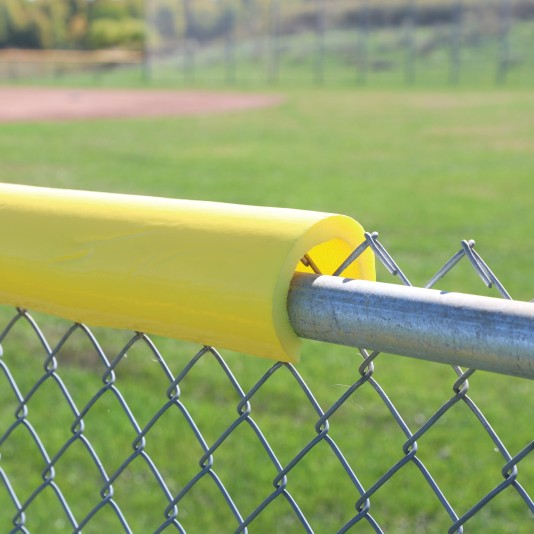 SafeFoam 8' Section of Premium Rail Padding with Tough Skin For Baseball Chain Link Fence (Yellow Shown)