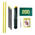 Premium Grand Slam 4' H x 314' Long In-Ground Portable Baseball Outfield Fencing Kit (Loop Style, 10' Pole Interval) - Green