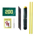 Premium Grand Slam Heavy Duty 4' H x 314' Long In-Ground Portable Baseball Outfield Fencing Kit (Pocket Style, 5' Pole Interval) - Green