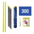 Premium Grand Slam 4' H x 471' Long In-Ground Portable Baseball Outfield Fencing Kit (Loop Style, 5' Pole Interval) - Blue