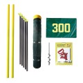 Premium Grand Slam 4' H x 471' Long In-Ground Portable Baseball Outfield Fencing Kit (Loop Style, 10' Pole Interval) - Green