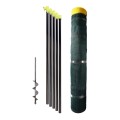 Grand Slam 4' H x 100' Long In-Ground Portable Baseball Outfield Fencing Kit (Loop Style, 10' Pole Interval) - Green