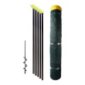 Grand Slam 4' H x 50' Long In-Ground Portable Baseball Outfield Fencing Kit (Loop Style, 5' Pole Interval) - Green 