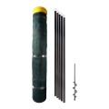 Grand Slam Heavy Duty 4' H x 150' Long In-Ground Portable Baseball Outfield Fencing Kit (Pocket Style, 10' Pole Interval) - Green