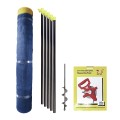 Grand Slam 4' H x 471' Long In-Ground Portable Baseball Outfield Fencing Kit (Loop Style, 10' Pole Interval) - Blue