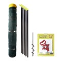 Grand Slam 4' H x 314' Long In-Ground Portable Baseball Outfield Fencing Kit (Loop Style, 10' Pole Interval) - Green