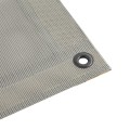 FenceMate 5' High Classic Mesh Baseball Windscreen (Vinyl Coated Polyester) (5' High 85' Long) (Gray)