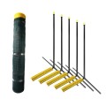 Grand Slam Heavy Duty Above Ground 4' H x 150' Long Portable Outfield Fencing Kit (Pocket Style, 10' Pole Interval) - Green