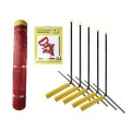 Grand Slam Heavy Duty Above Ground 4' H x 314' Long Portable Outfield Fencing Kit (Pocket Style, 5' Pole Interval) - Red