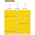 Mod-Fence Temporary Fencing 2-Way Connector Post