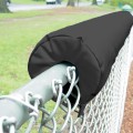 EnviroSafe 2" Thick x 8' Long Premium Baseball Fence Rail Top Padding - Black