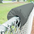 EnviroSafe 1" Thick x 6' Long Premium Baseball Fence Rail Top Padding - Gray