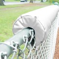 EnviroSafe 1" Thick x 8' Long Premium Baseball Fence Rail Top Padding - White