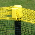 49" High Reinforced End Pole For Above Ground Grand Slam Fence With Yellow Loop Cap - F404A14