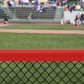 SafeFoam 8' Long Premium Tough Skin Rail Padding Baseball Fence Top Padding - Red