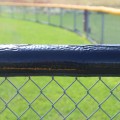 SafeFoam 8' Long Premium Tough Skin Rail Padding Baseball Fence Top Padding - Black