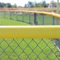 SafeFoam 8' Long Premium Tough Skin Rail Padding Baseball Fence Top Padding - Yellow