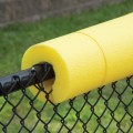 SafeFoam Standard 8' Section of Rail Top Padding For Baseball Chain Link Fence (Yellow)