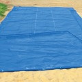 FieldSaver Weighted Polyethylene Long Jump Pit Cover (Silver/White)