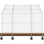 Baseball and Softball Field Steel Backstop Kit - 10' High x 10' Wide x 10' Wings with Canopy (Galvanized)