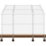 Baseball and Softball Field Steel Backstop Kit - 12' High x 10' Wide x 10' Wings with Canopy (Galvanized)